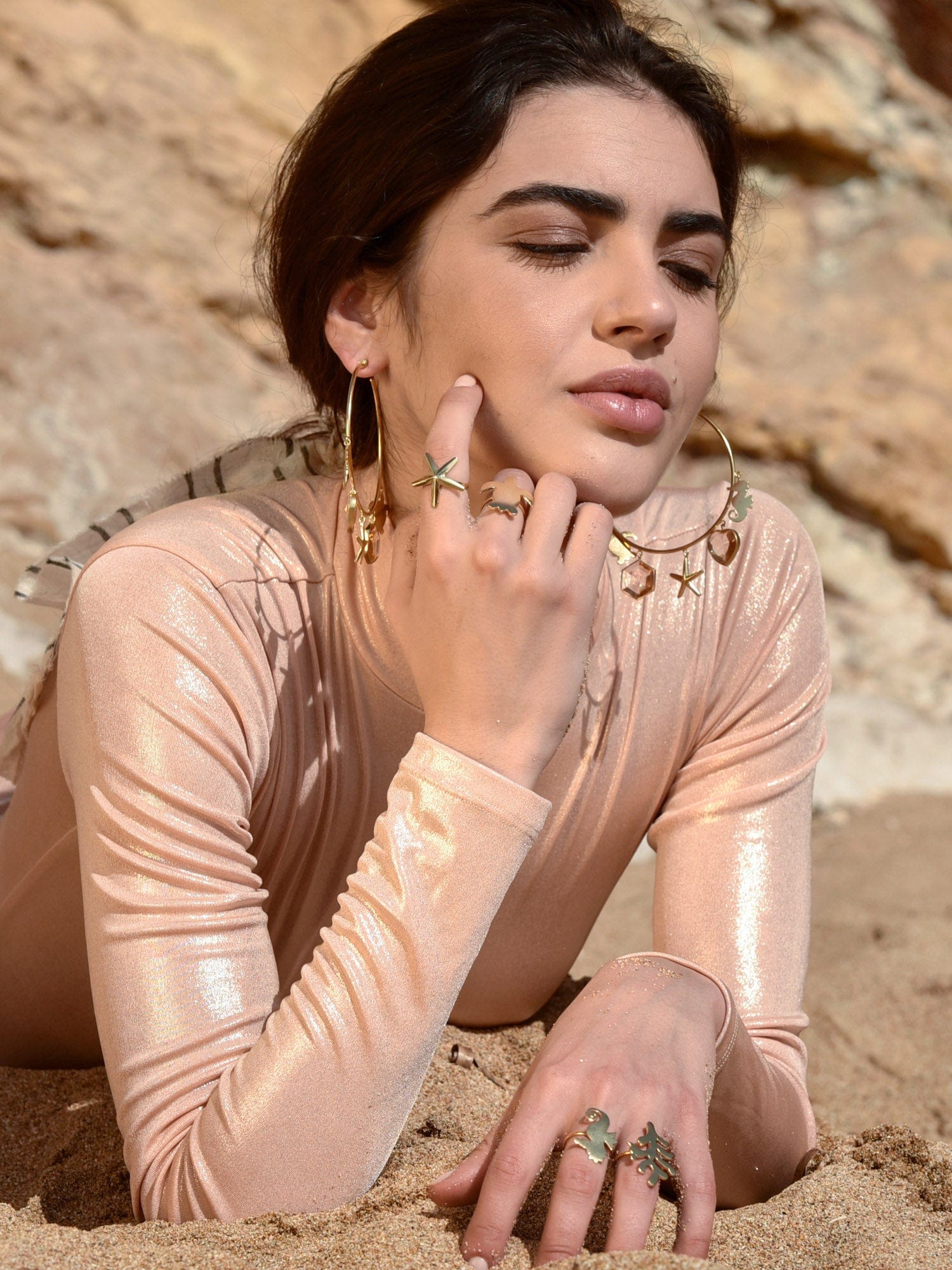 Callista hoop earrings