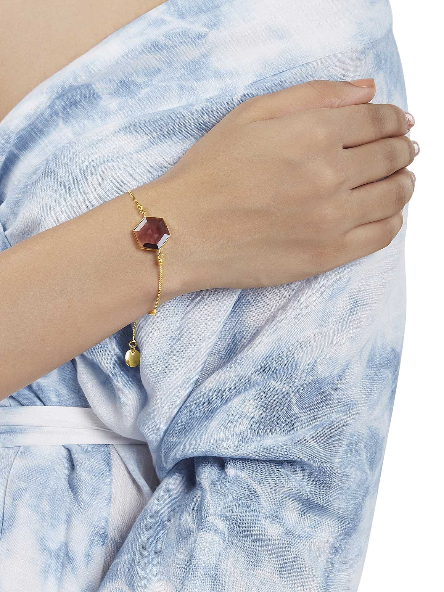 Rena hexagon bracelet (Purple)
