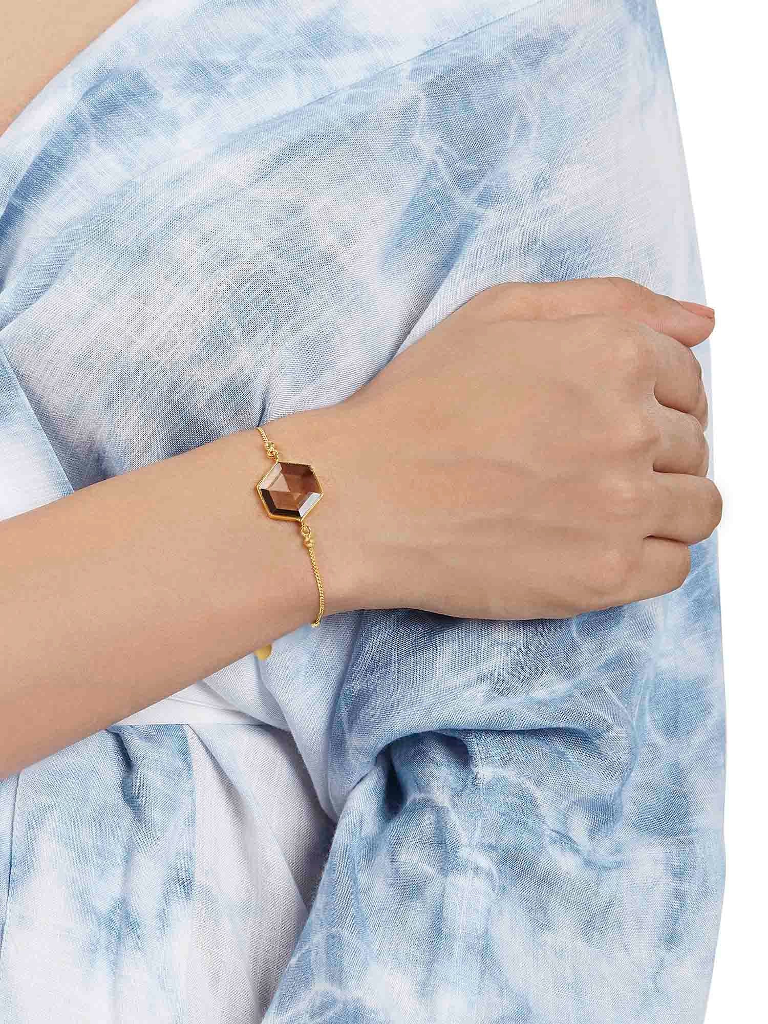 Rena hexagon bracelet (Smokey)