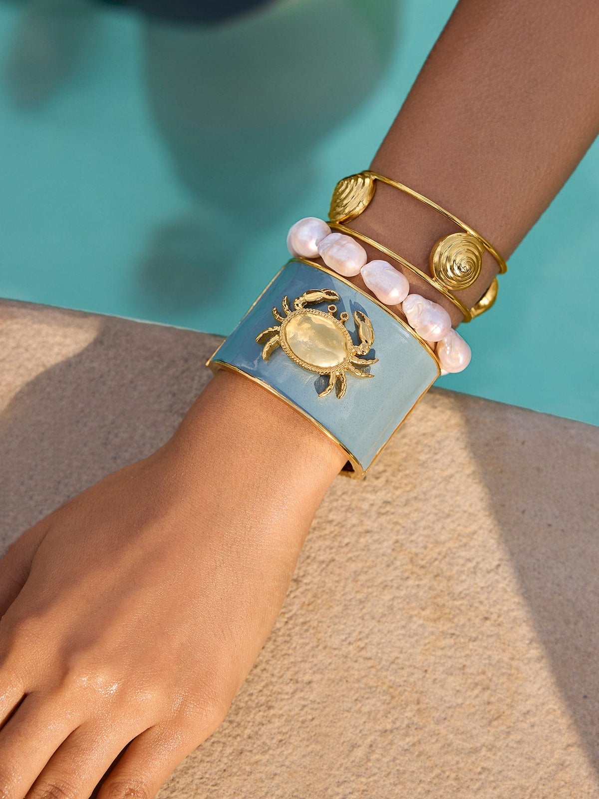 Tidal Treasures Bracelet - Blue Enamel