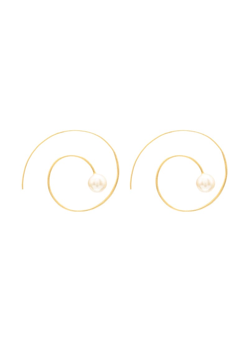 Swirl Pearl earrings