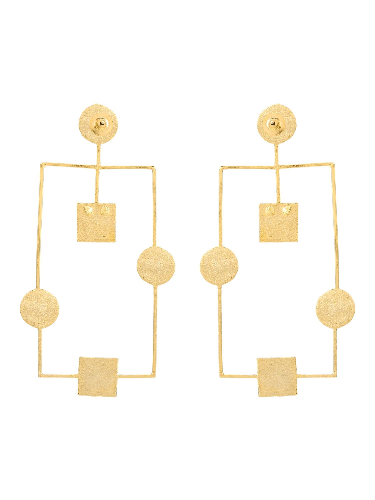 Geometric Harappan seal earrings