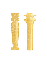 Statuesque mismatched earrings