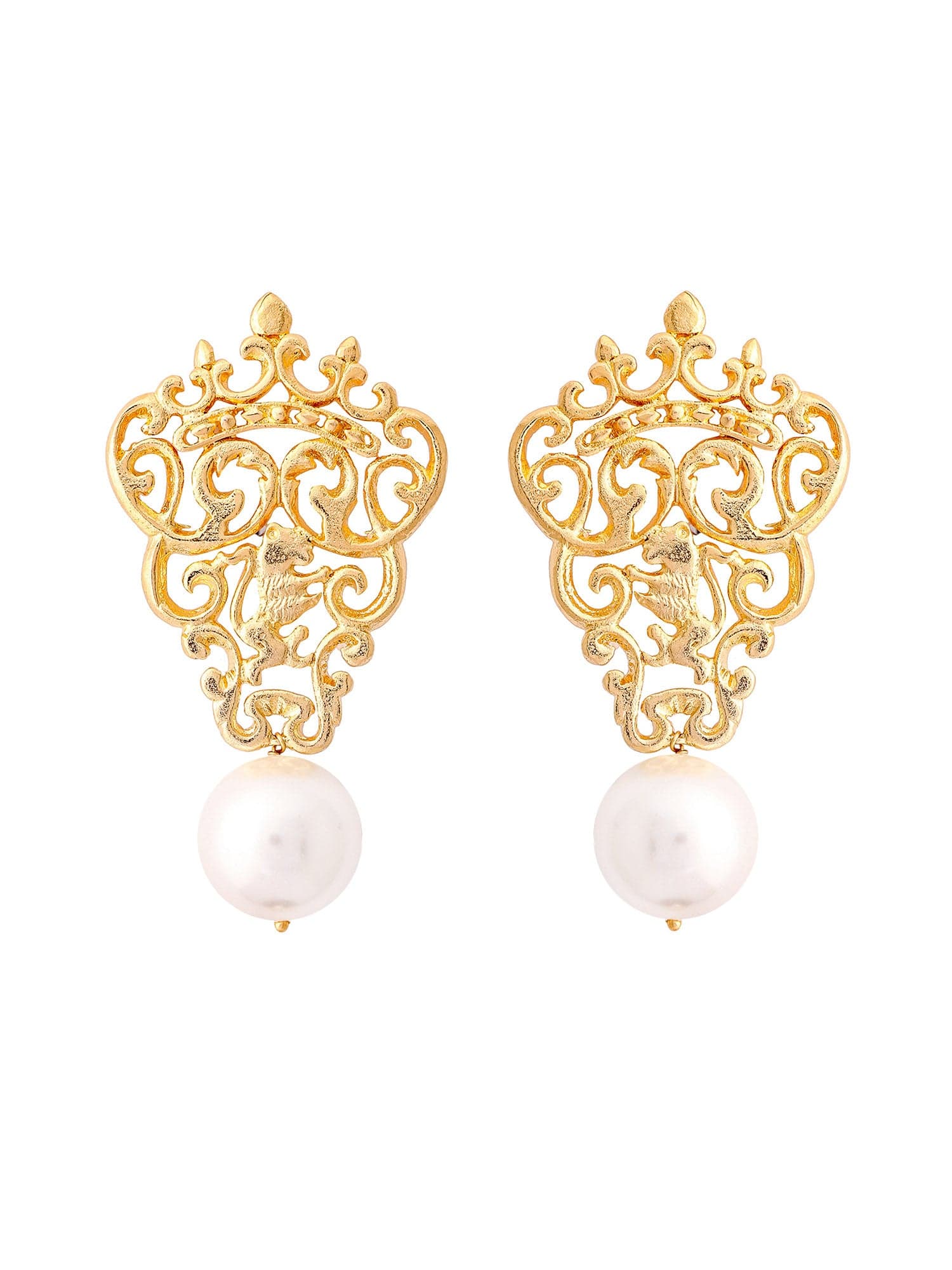 Marguerite pearl earrings