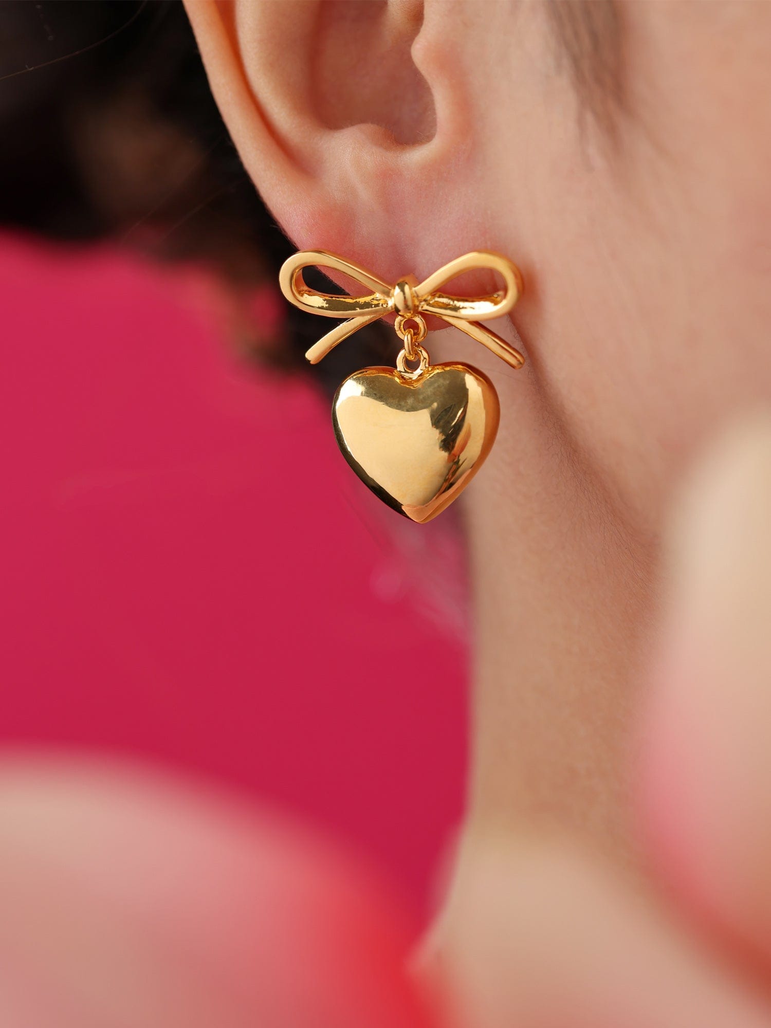 Esme Heart Hoop & Charm Earring