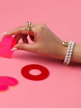 Pearl heart bracelet