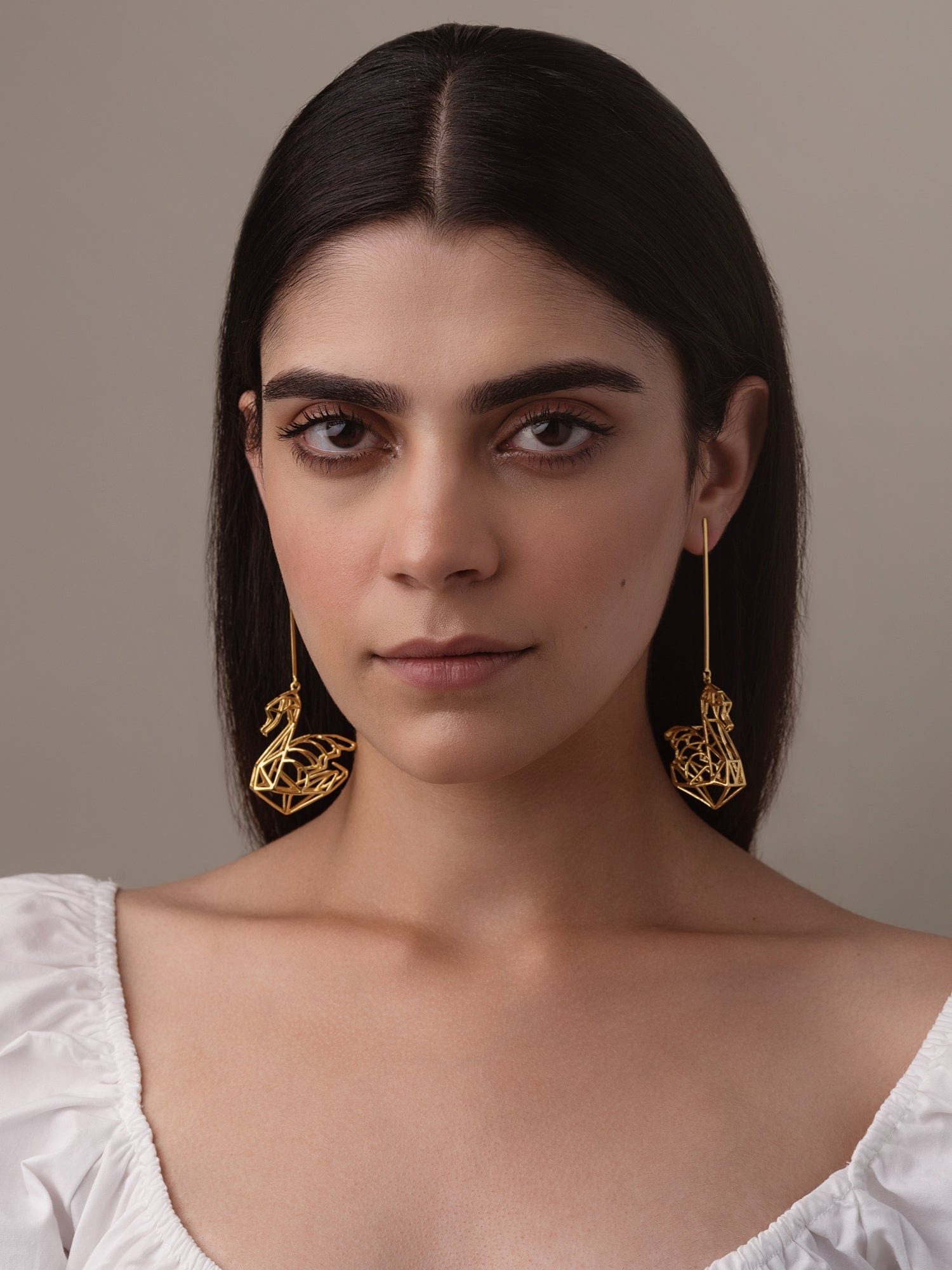 Swan earrings