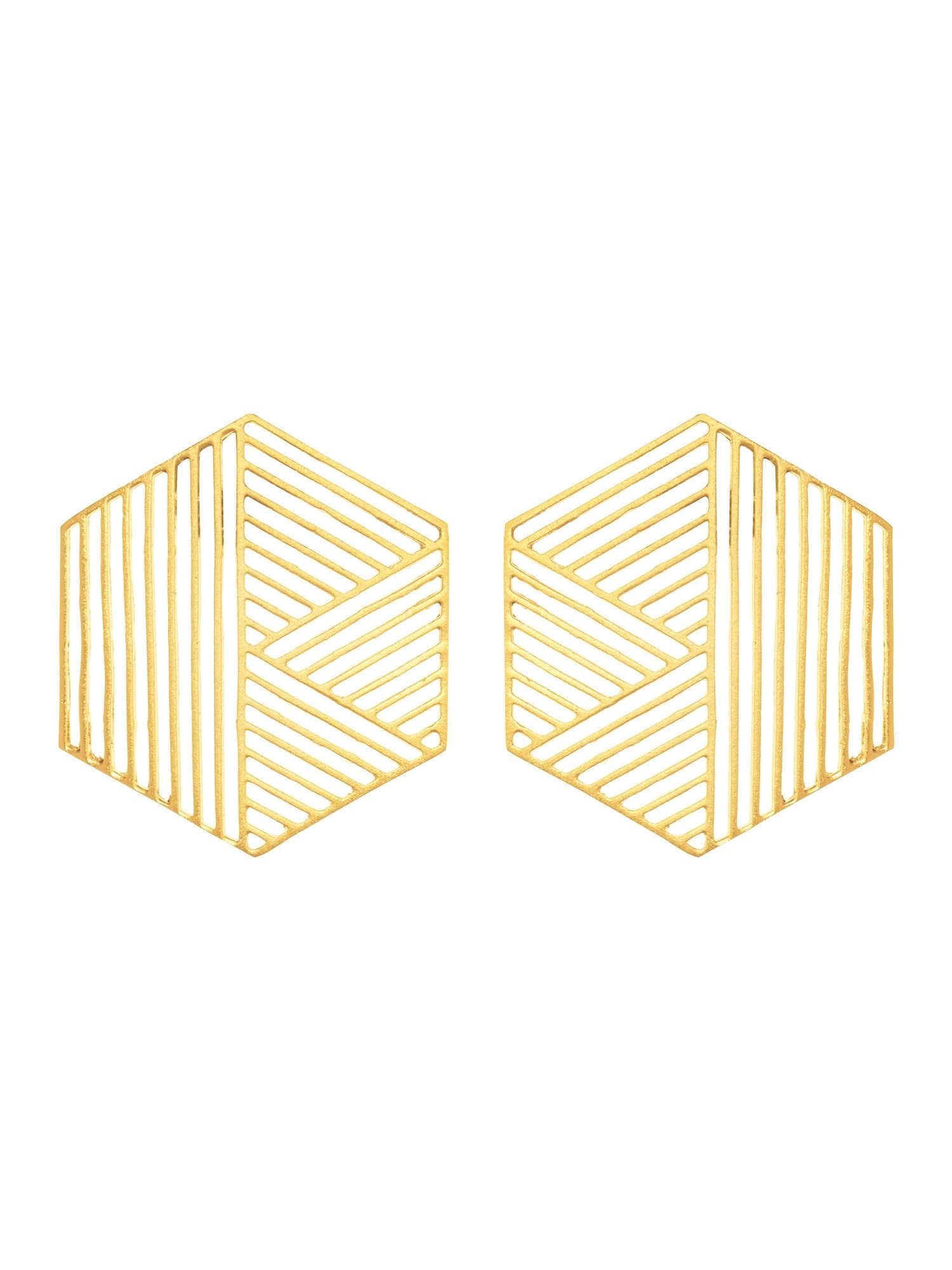 Geometric Hexagon earrings