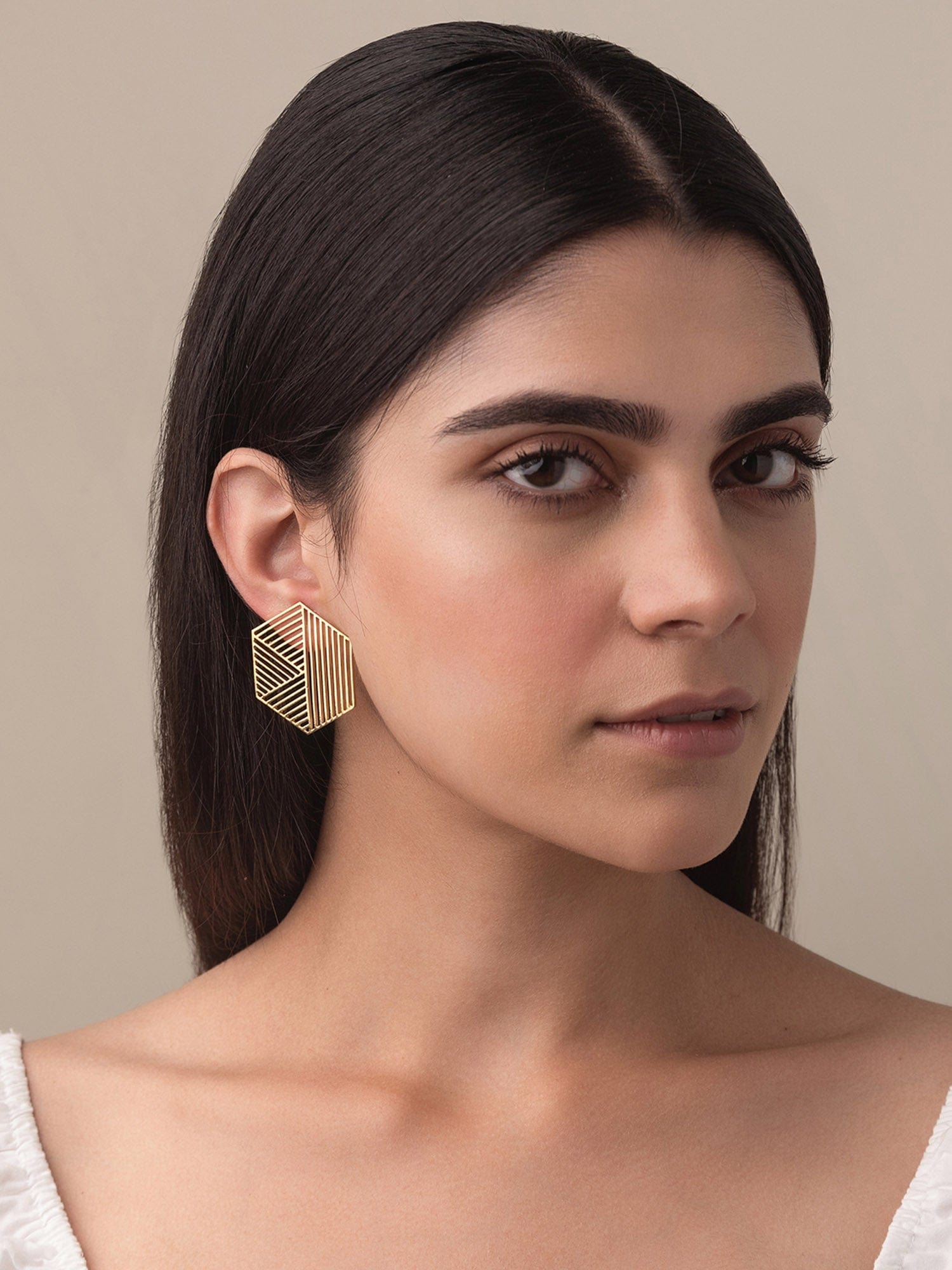 Geometric Hexagon earrings