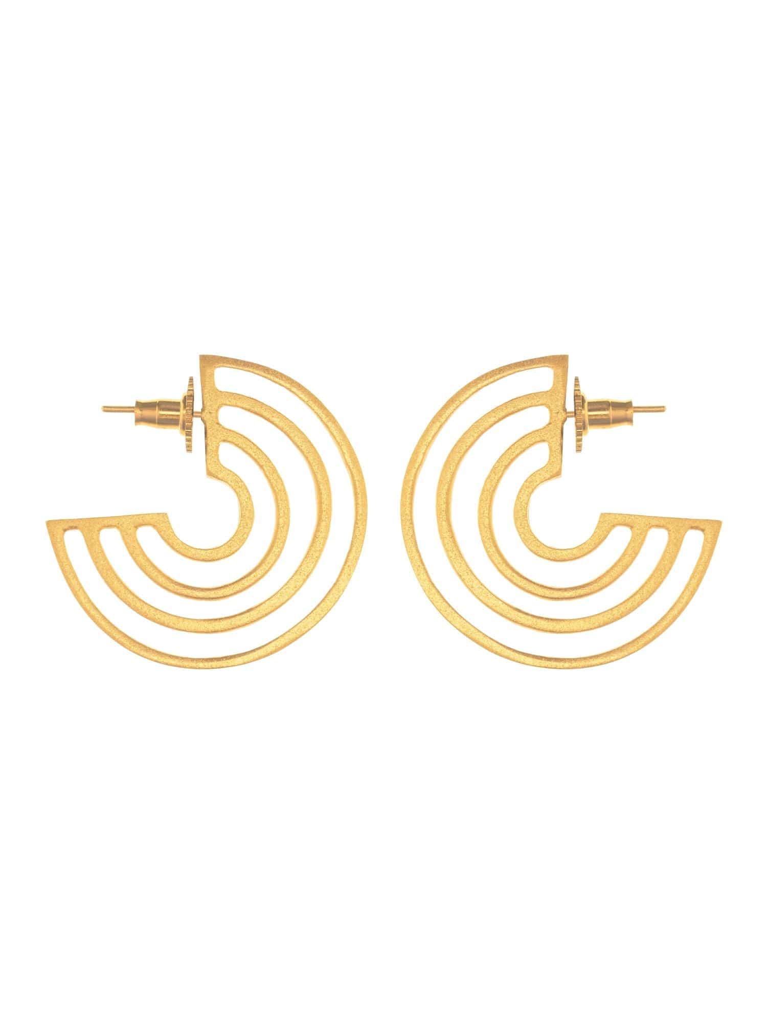 Cutwork disc earrings