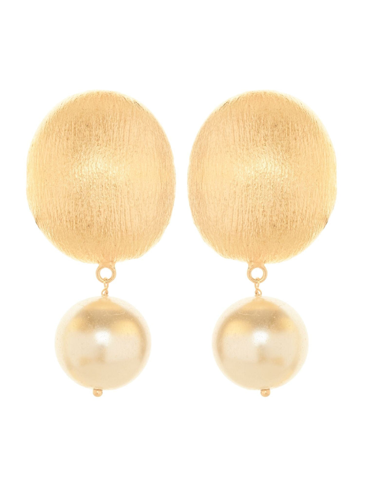 Round pearl earrings