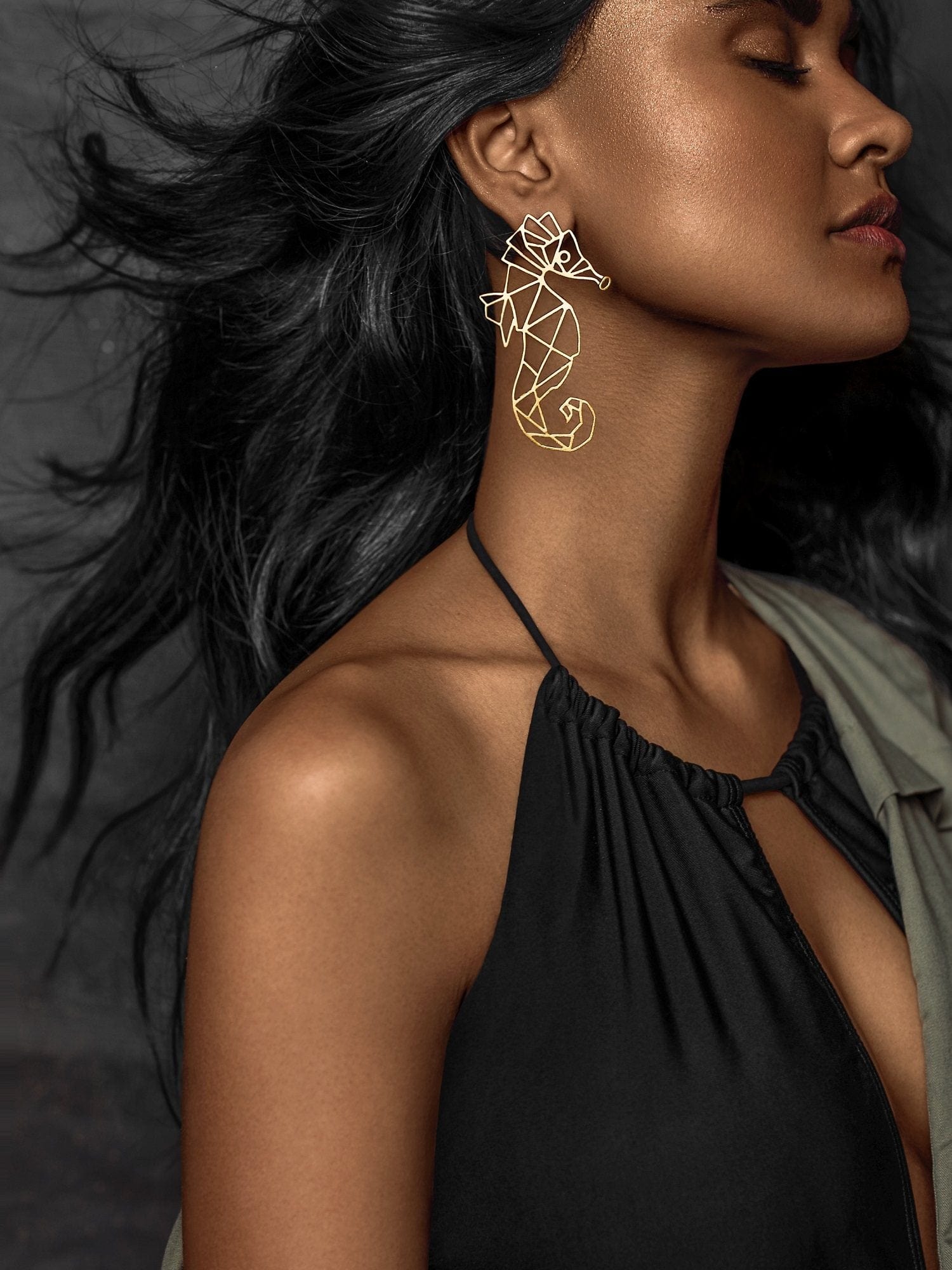 De La Mer Seahorse earrings