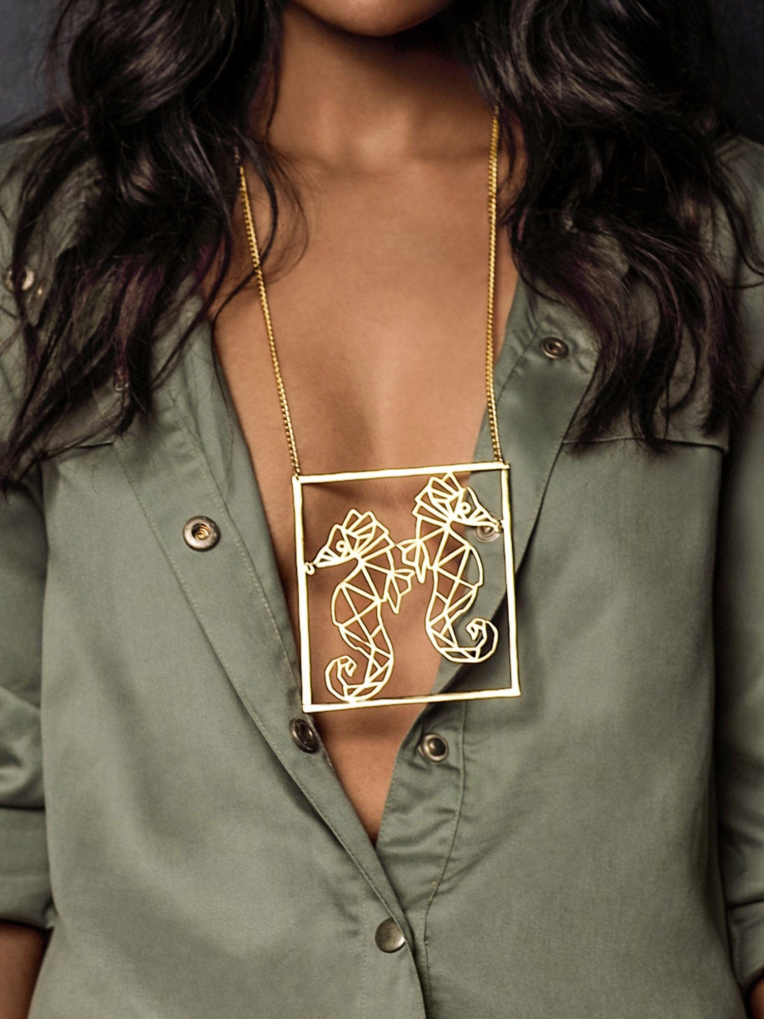 De La Mer Seahorse necklace