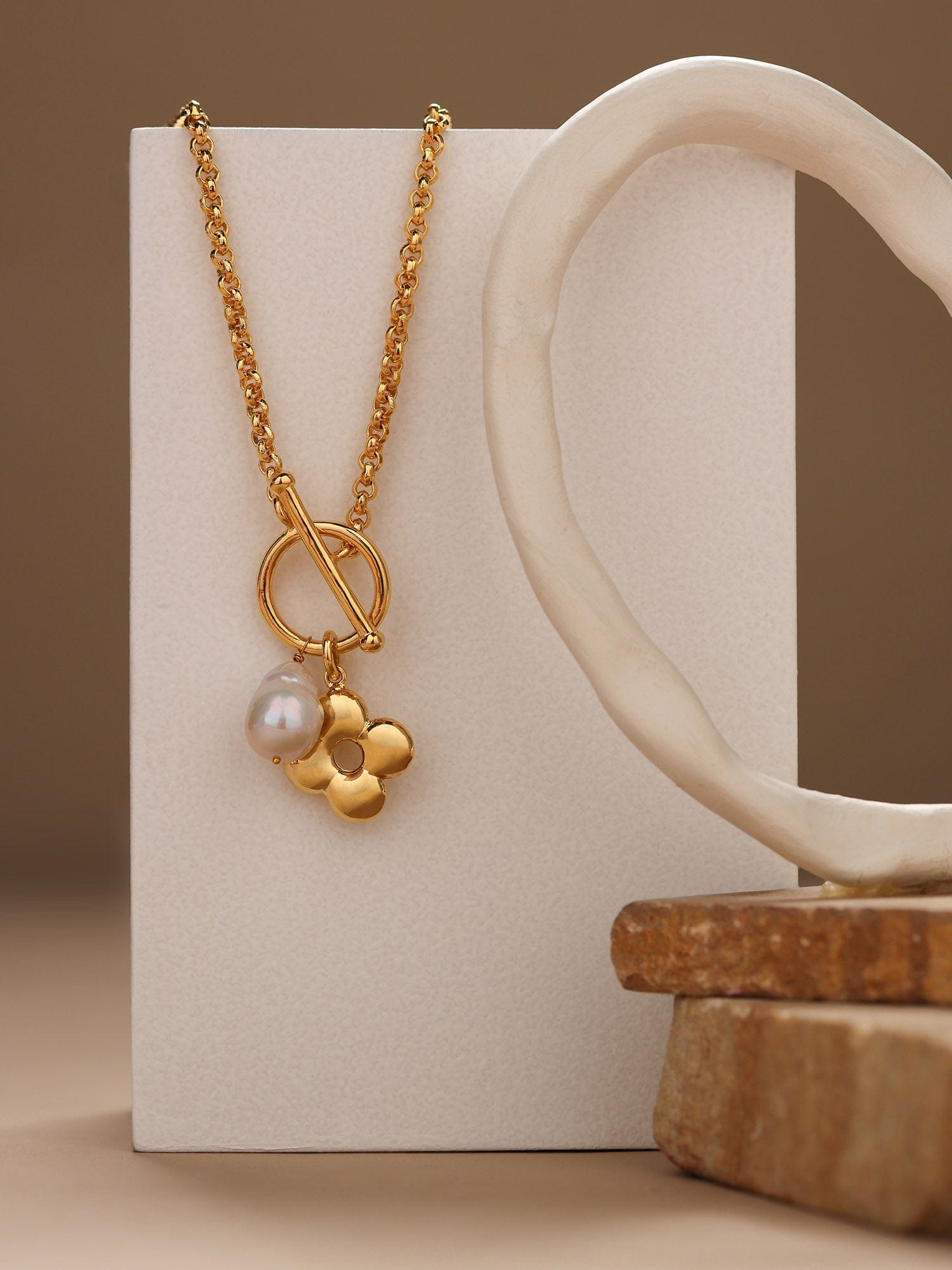 Perfect Stranger Dahlia Pendent Necklace 18 Gold Plated main image 1