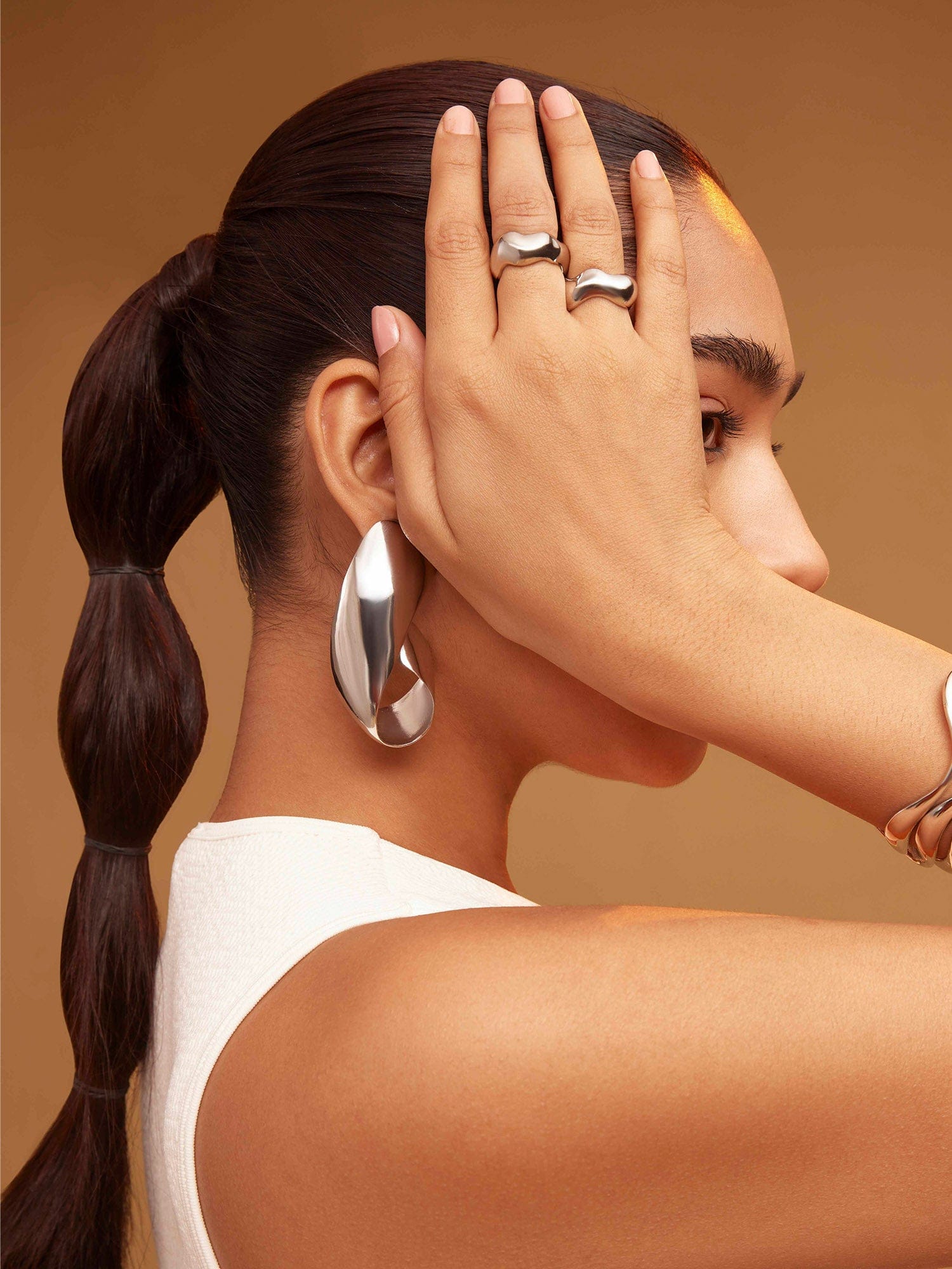 Alia Bhatt Silver Mollie earrings (Ships in 12-15 days)
