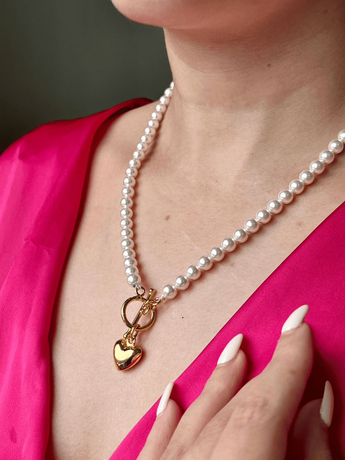 Pearl heart necklace