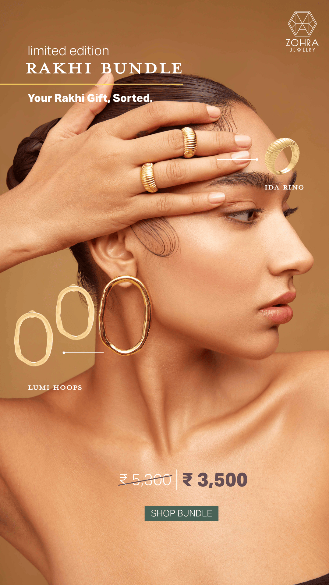 Rakhi Gift Bundle - Lumi Hoops & Ida Ring