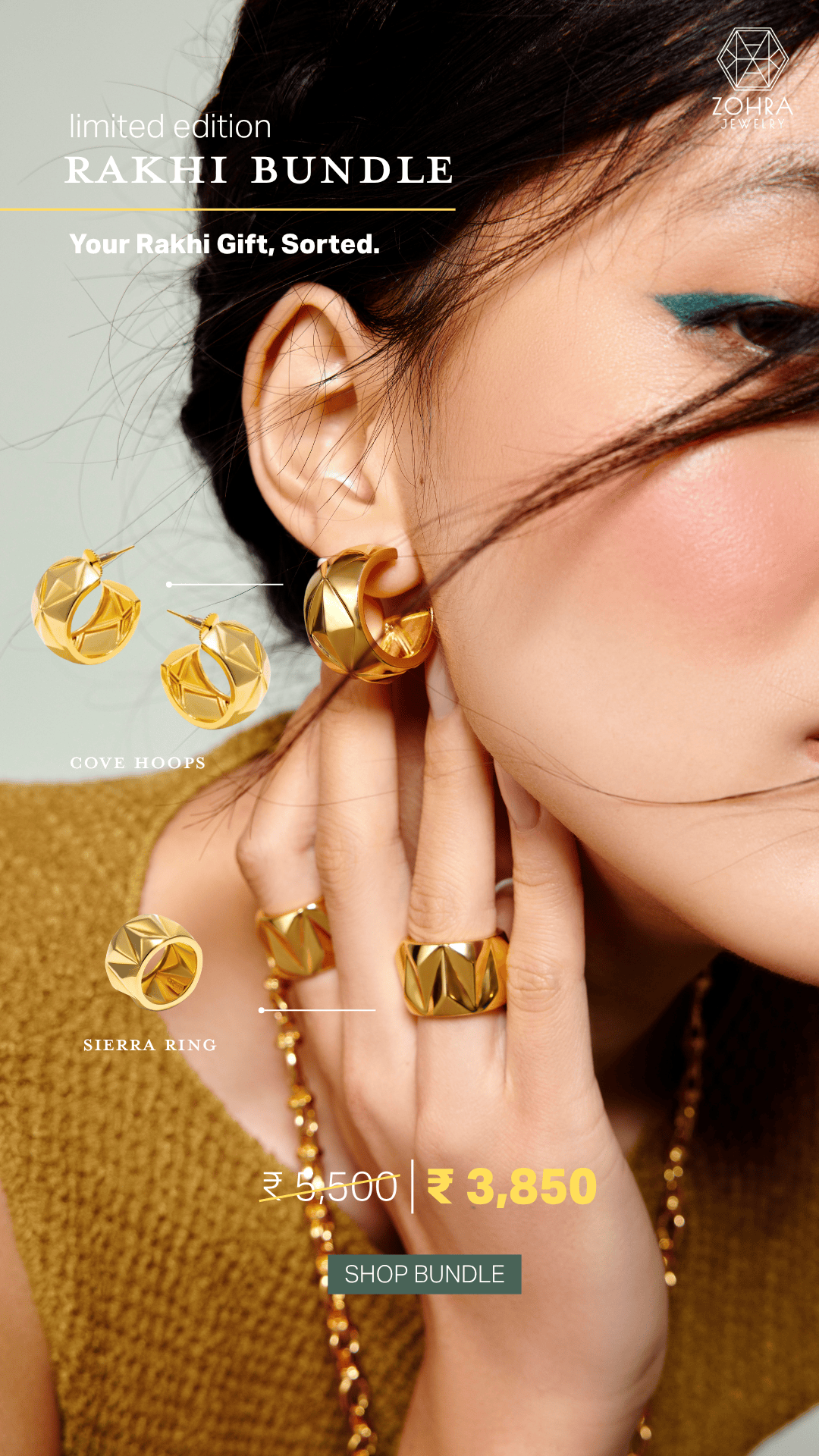 Rakhi Gift Bundle - Sierra Hoops & Sierra Ring