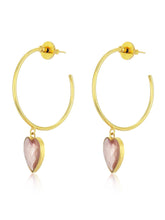 Rena heart hoop earrings