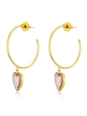 Rena heart hoop earrings