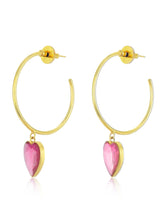 Rena heart hoop earrings