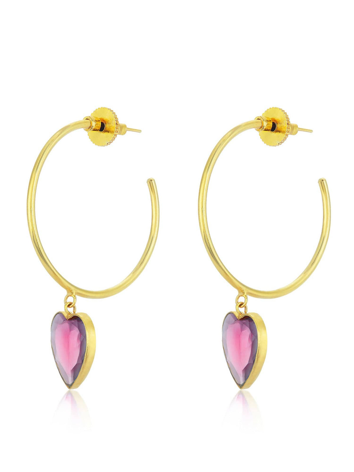 Rena heart hoop earrings