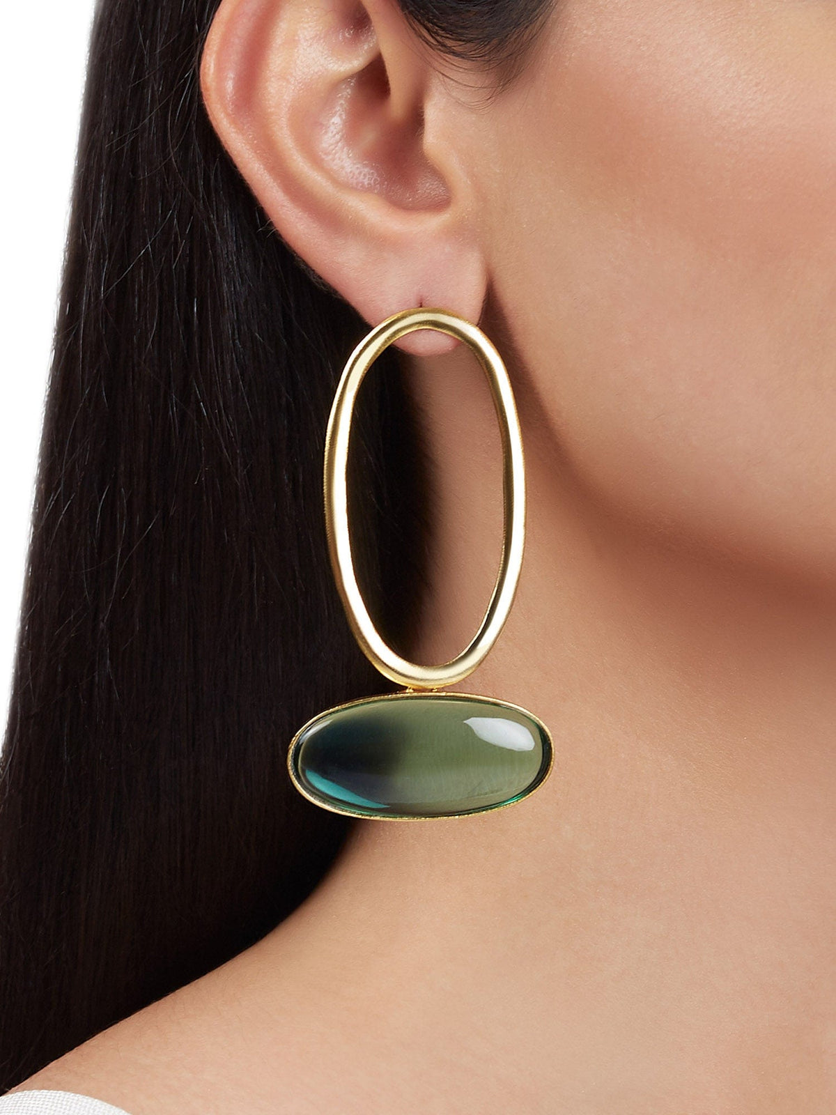 Iris hoop earrings
