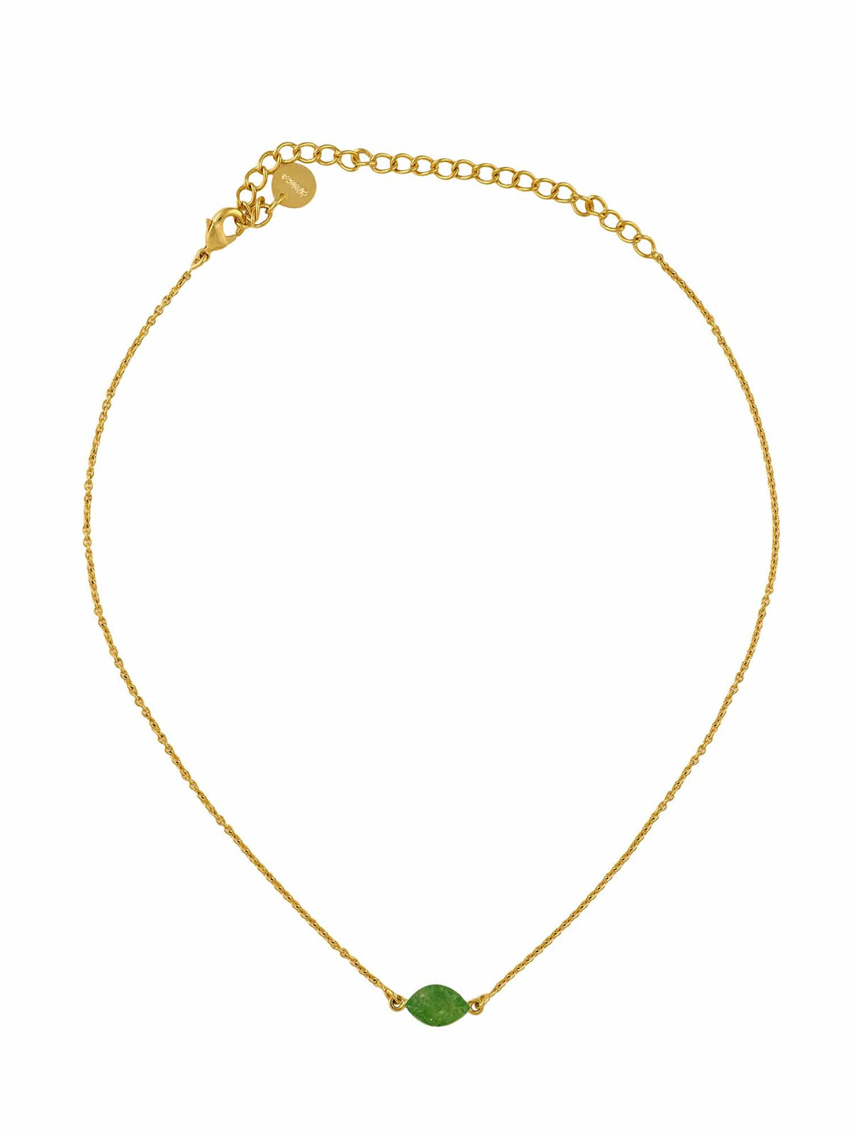 Green Strawberry Evil eye Necklace