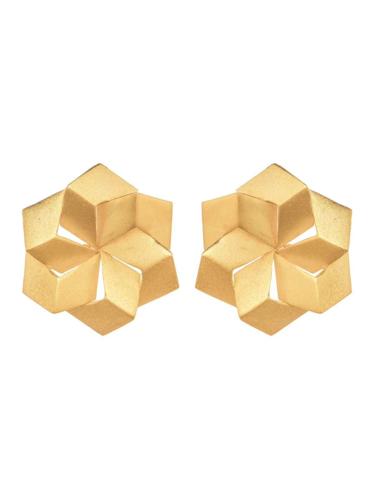3D hexagon earrings