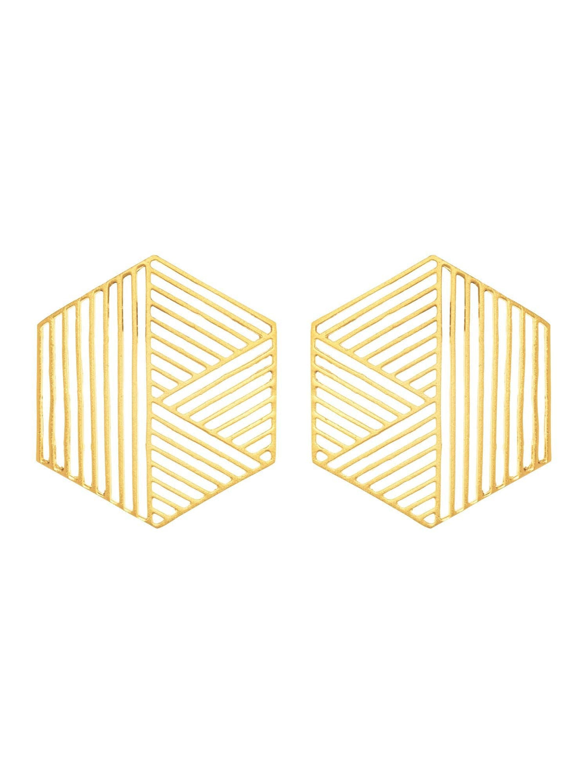 Geometric Hexagon earrings
