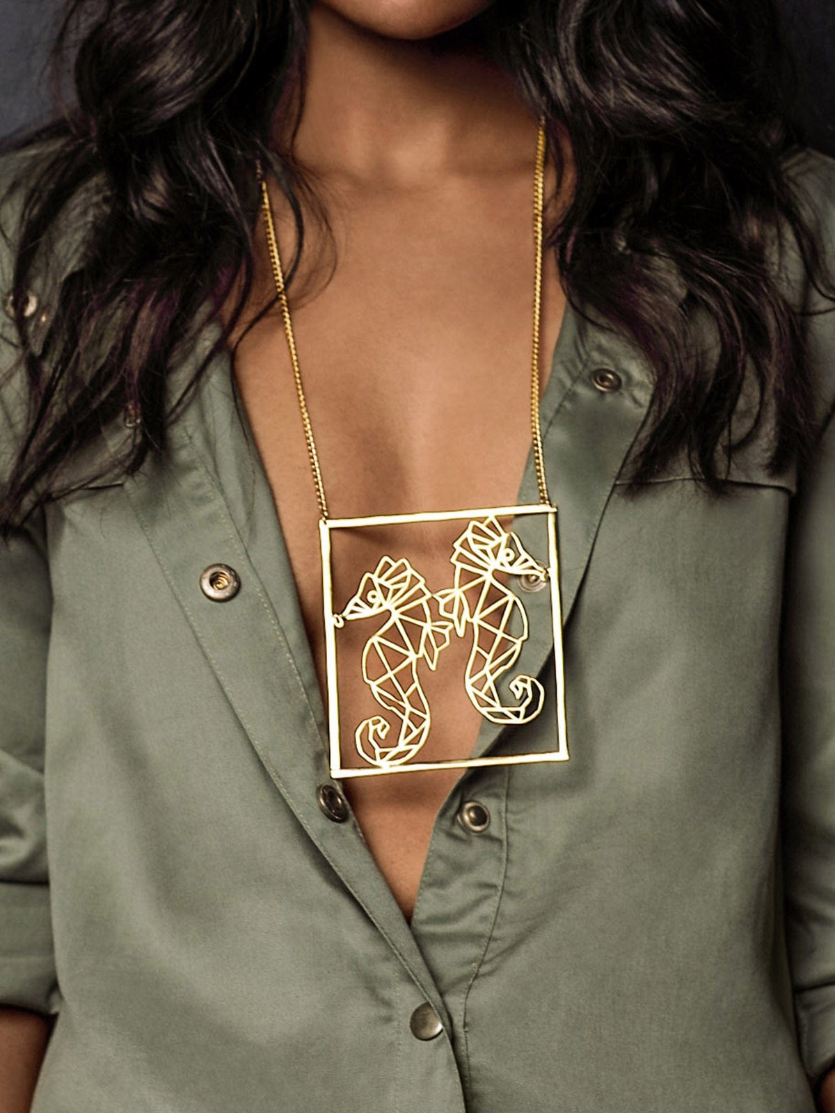 De La Mer Seahorse necklace