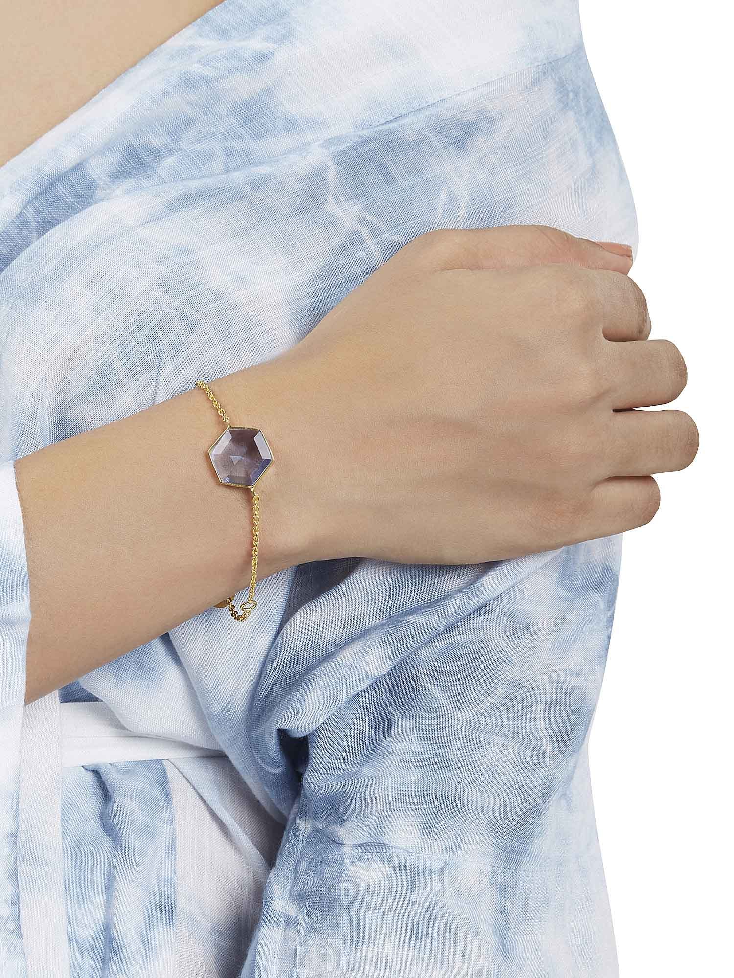 Rena hexagon bracelet (Blue)