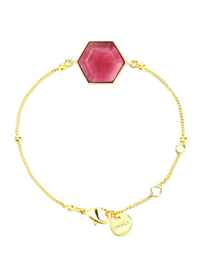 Rena hexagon bracelet (Magenta)