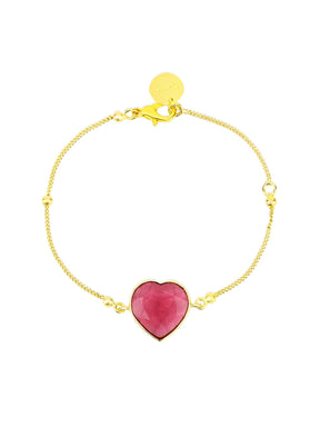 Rena heart bracelet (Magenta)
