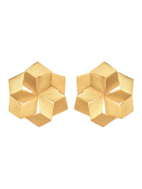 3D hexagon earrings