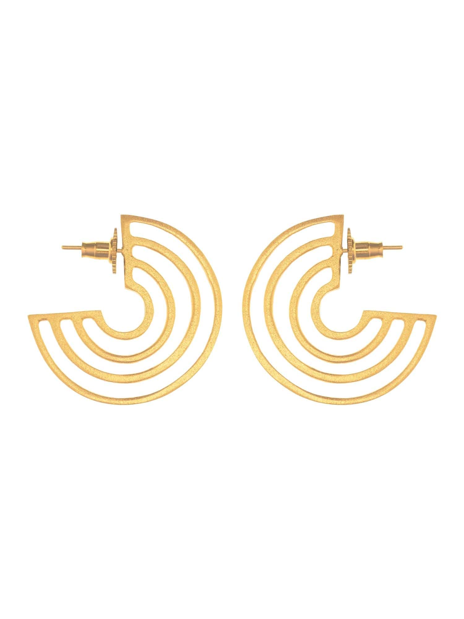 Cutwork disc earrings